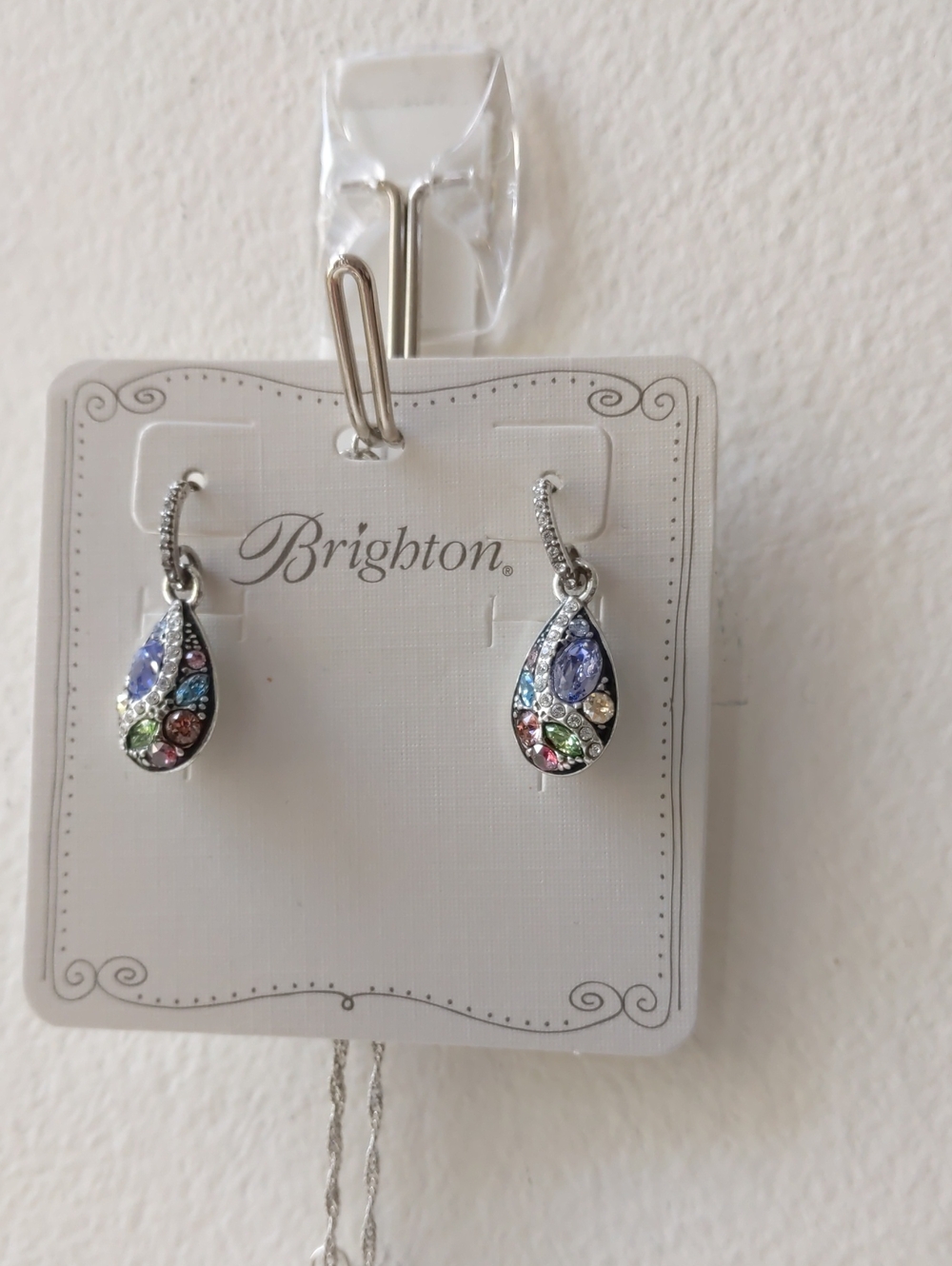 Brighton Trust Your Journey Multi Color Crystal Earrings And Necklace - Picture 3 of 7